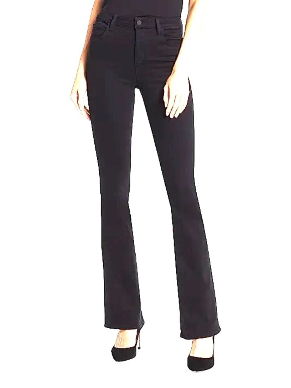 L'AGENCE Womens Jeans Size 27 Black Selma High Rise Boot Cut Stretch Cotton New